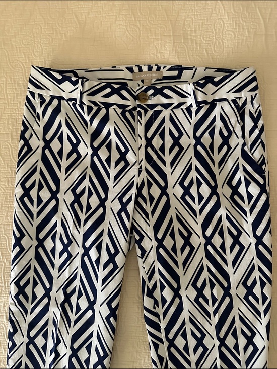 Banana Republic Pants - Banana Republic Navy and White Geometric Trousers